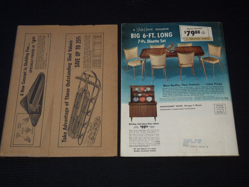 1963 MONTGOMERY WARD ANNIVERSARY SALE CATALOGUE & ENVELOPE - J 7593