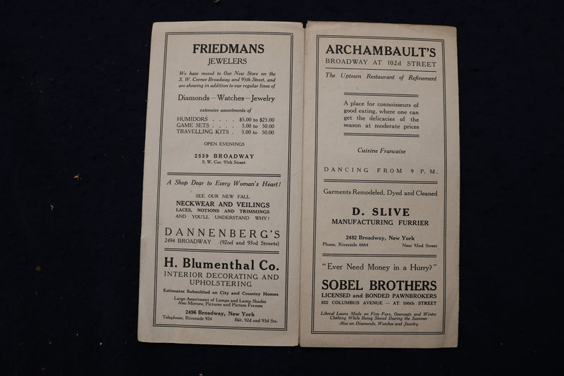 1920 THE COPPERHEAD -SHUBERT RIVIERA THEATRE - LIONEL BARRYMORE PROGRAM - K 1782