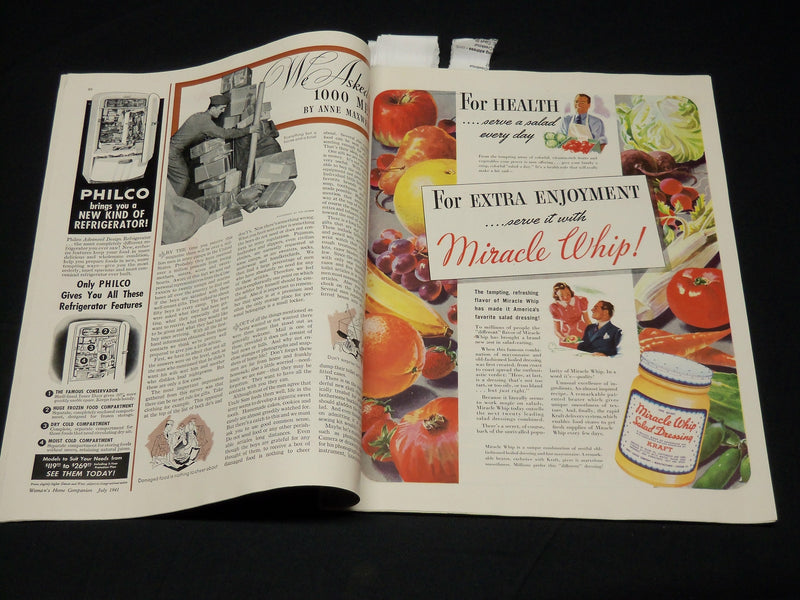 1941 JULY WOMAN'S HOME COMPANION MAGAZINE - BEAUTIFUL FRONT COVER - F 567M
