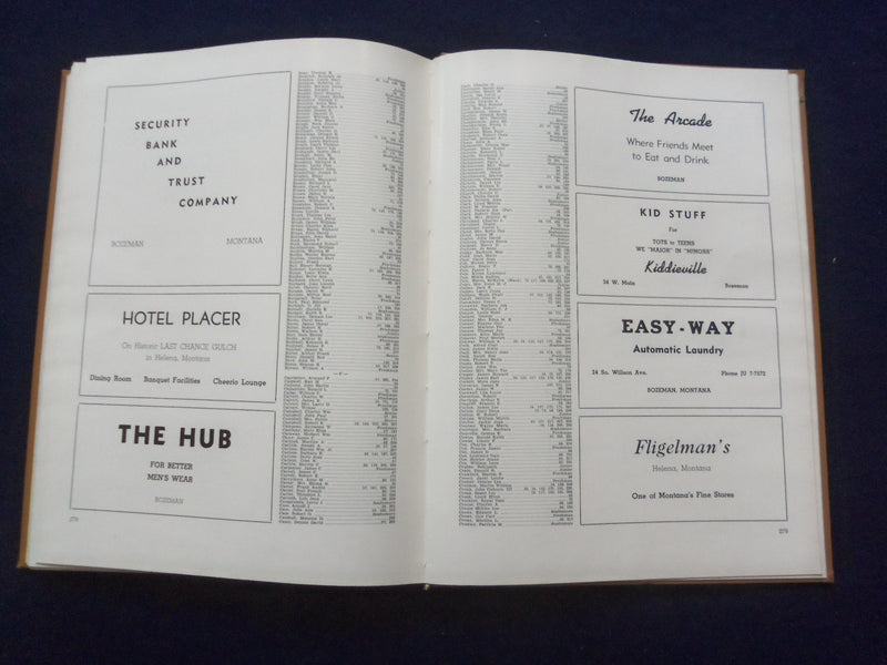 1956 MONTANAN MONTANA STATE UNIVERSITY YEARBOOK - BOZEMAN, MONTANA - YB 3098