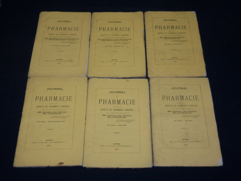 1877 JOURNAL DE PHARMACIE FRENCH MAGAZINE LOT OF 7 ISSUES - WR 106A