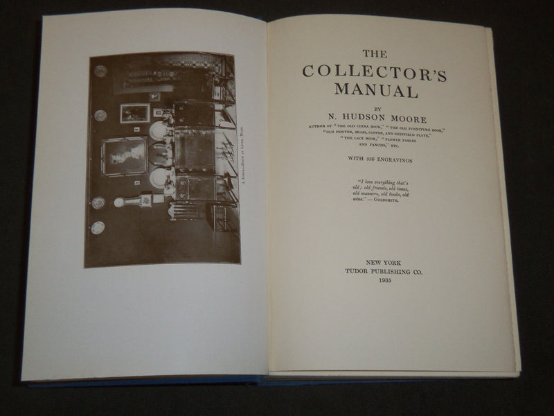 1935 THE COLLECTOR'S MANUAL BY N. HUDSON MOORE NEW EDITION BOOK - KD 80E