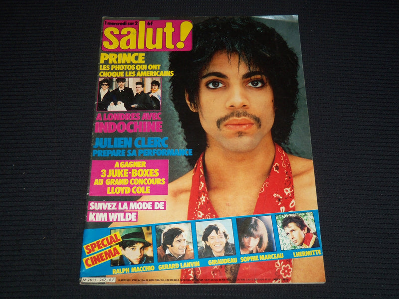 1985 MARCH 13-26 SALUT! FRENCH MAGAZINE - PRINCE COVER - E 12409