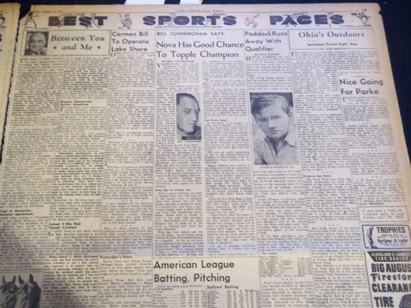 1941 AUGUST 15 NEWS NEWSPAPER - TWELVE AMERICAN PILOTS KILLED - NT 7410