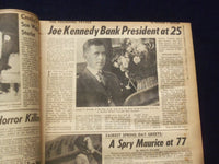 1965 MAY 3 BOSTON RECORD AMERICAN NEWSPAPER DOUBLE MURDER IN LOVERS LANE-NP 6280