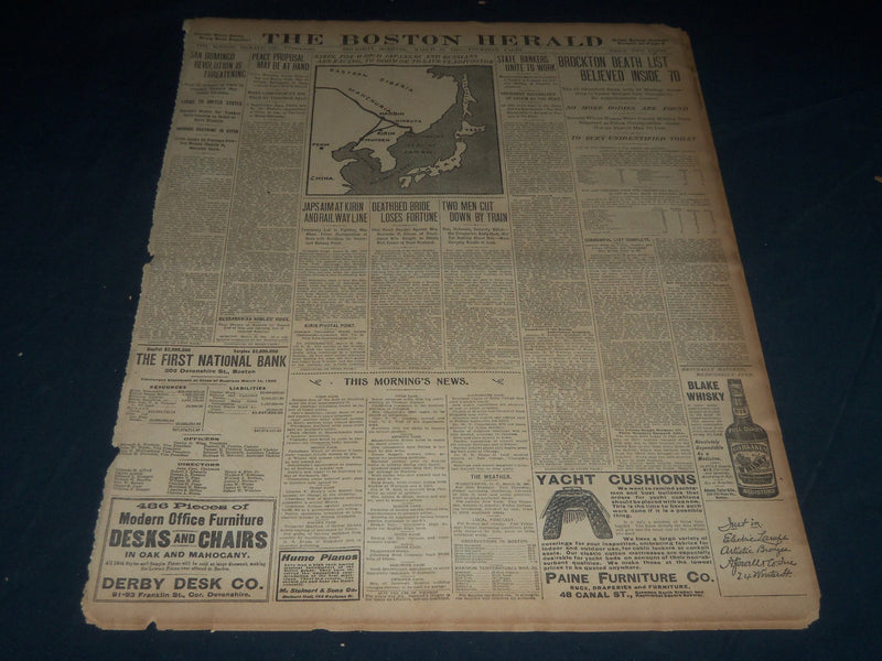 1905 MARCH 23 THE BOSTON HERALD - BROCKTON DEATH LIST INSIDE 70 - BH 143