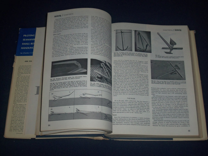 1971 PILOTING STEAMSHIP & SMALL BOAT HANDLING BOOK BY CHARLES CHAPMAN - KD 1869