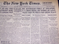 1941 FEB 19 NEW YORK TIMES - BIG AUSTRALIAN FORCE AT SINGAPORE - NT 1439