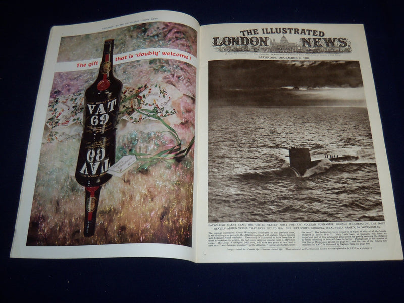 1960 DECEMBER 3 ILLUSTRATED LONDON NEWS MAGAZINE - POLARIS NUCLEAR SUB - E 8058