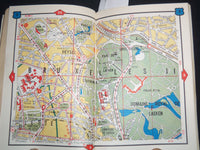 1960'S BRUXELLES POCKET GUIDE - ENGLISH & FRENCH TEXT - 32 MAPS - J 9292