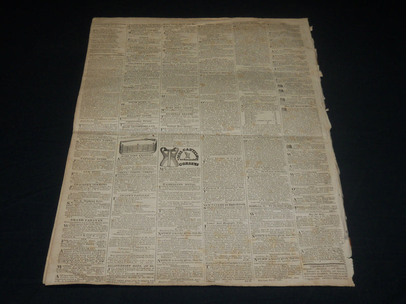 1824 FEBRUARY 28 COLUMBIAN CENTINEL NEWSPAPER - LATHROP FOR GOVERNOR - NP 4820