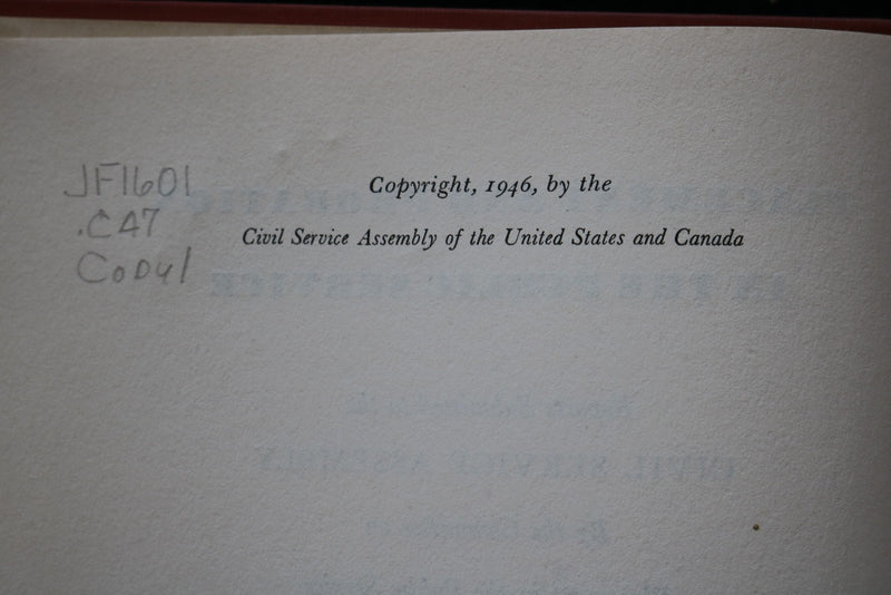 1946 PLACEMENT AND PROBATION IN THE PUBLIC SERVICE HARDCOVER BOOK - KD 9799