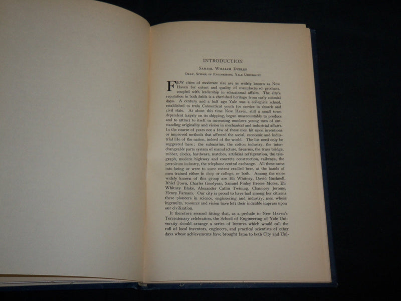 1939 INVENTORS AND ENGINEERS OF OLD NEW HAVEN BOOK BY RICHARD KIRBY - KD 6794
