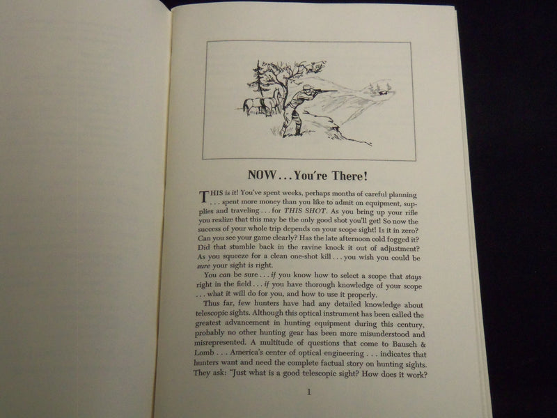 1956 FACTS ABOUT TELESCOPIC SIGHTS MANUAL - BAUSCH & LOMB OPTICAL CO. - J 8953