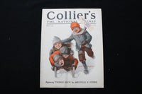 1920 FEBRUARY 21 COLLIER'S MAGAZINE - BOYS PLAYING ON SLED COVER - E 10972