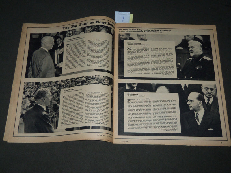 1955 JULY 17 NEW YORK TIMES MAGAZINE SECTION - EISENHOWER & DULLES - J 3035