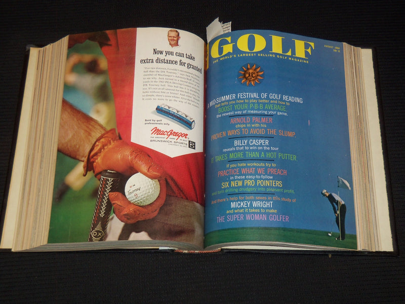 1964 JANUARY-DECEMBER GOLF MAGAZINE BOUND VOLUME - GREAT COVERS - R 425