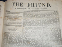 1846-1847 THE FRIEND RELIGIOUS & LITERARY JOURNAL BOUND VOLUME NO. 20 - KD 2682
