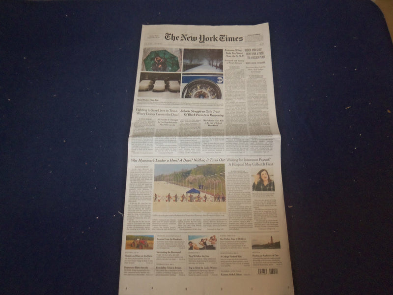 2021 FEBRUARY 2 NEW YORK TIMES - BIDEN AND GOP HUNT FOR A PATH TO A RELIEF PLAN