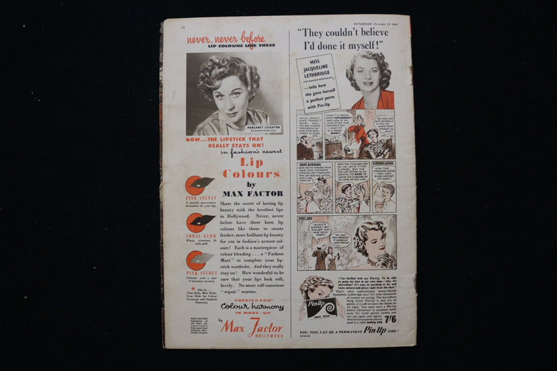 1949 NOV 19 PICTUREGOER MAGAZINE - LEA PADOVANI & SAM WANAMAKER COVER - E 26025