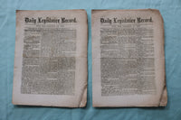 1868 PENNYSYLVANIA DAILY LEGISLATIVE RECORD - LOT OF 22 - K 2518
