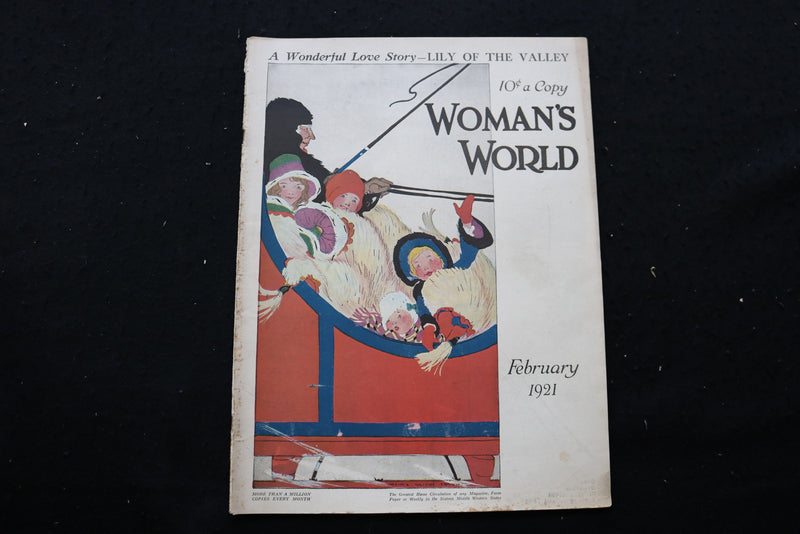 1921 FEBRUARY WOMAN'S WORLD MAGAZINE - LILY OF THE VALLEY COVER - E 10108