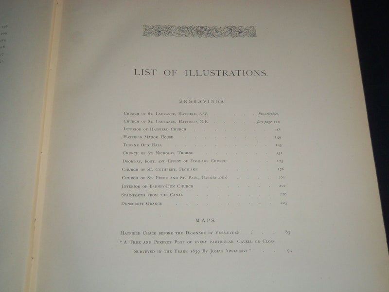 1882 THE LEVEL OF HATFIELD CHACE & PARTS ADJACENT VOLUME - JOHN TOMLINSON- Z 109
