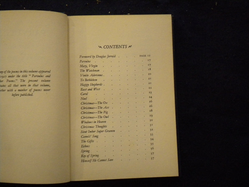 1940 PARVULUS AND OTHER POEMS HARDCOVER BOOK BY SYDNEY JERROLD - KD 8053
