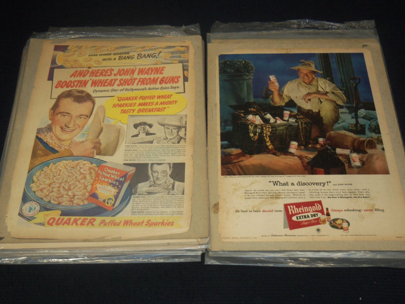 ASSORTED MAGAZINE CELEBRITY ADVERTISEMENTS LOT - 34 PIECES - O 3824