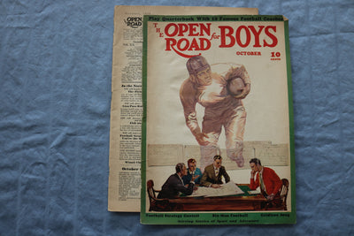 1938 OCTOBER THE OPEN ROAD FOR BOYS MAGAZINE - SIX-MAN FOOTBALL - ST 5510K