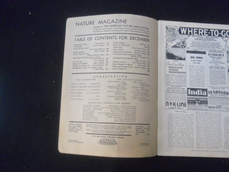 1935 DECEMBER NATURE MAGAZINE - AT THE ICE KING'S BOARD - B 1181N