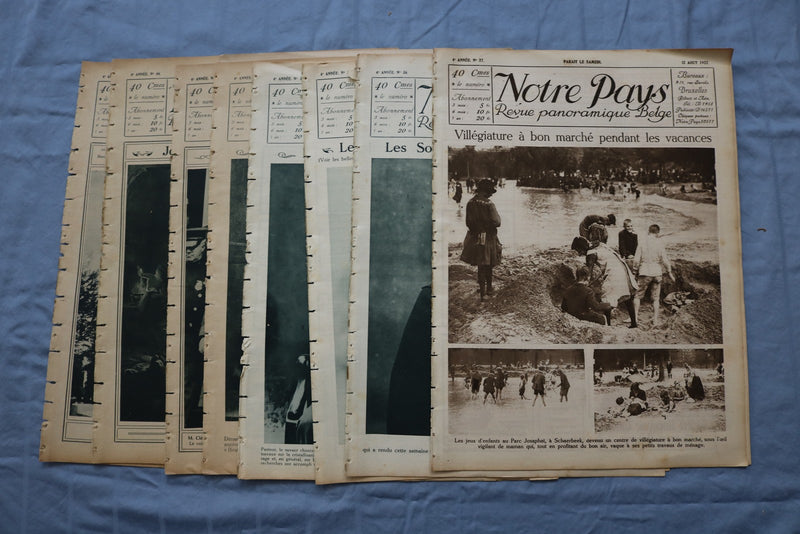 1922 NOTRE PAYS MAGAZINE - PASTEUR - FRENCH - LOT OF 8 - O 3853