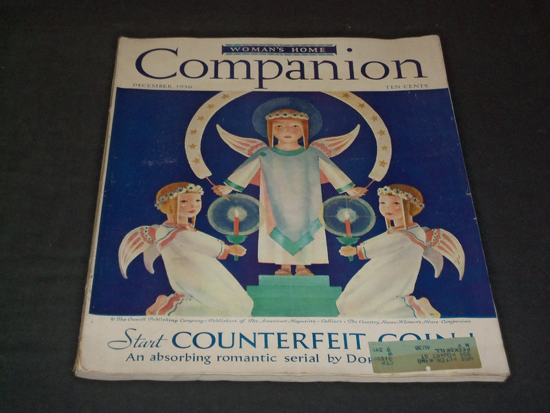 1936 DECEMBER WOMAN'S HOME COMPANION MAGAZINE- ILLUSTRATIONS STORIES ADS - F 386
