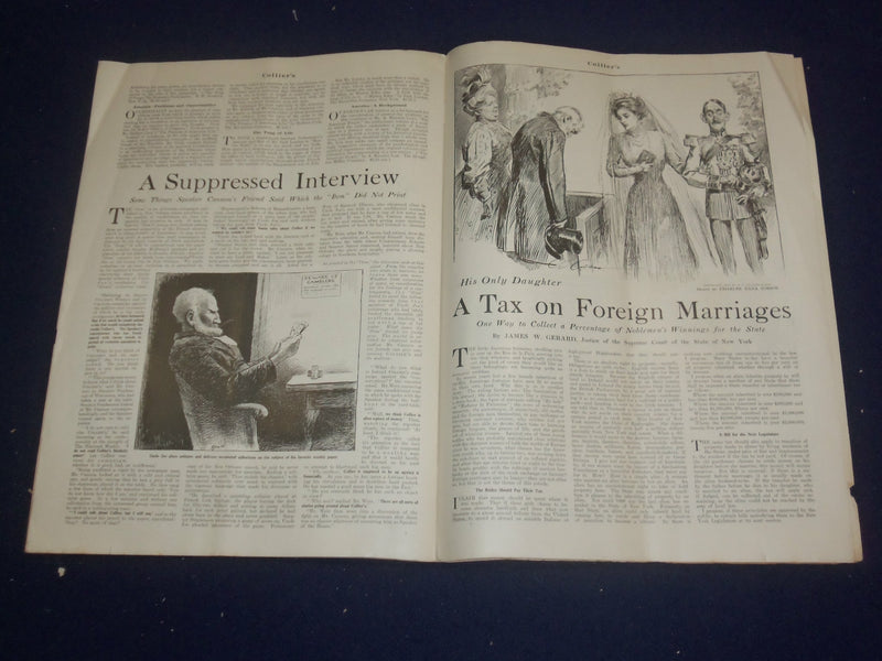 1910 JANUARY 1 COLLIER'S MAGAZINE - GREAT ILLUSTRATED COVER 'MCMX'- ST 6695