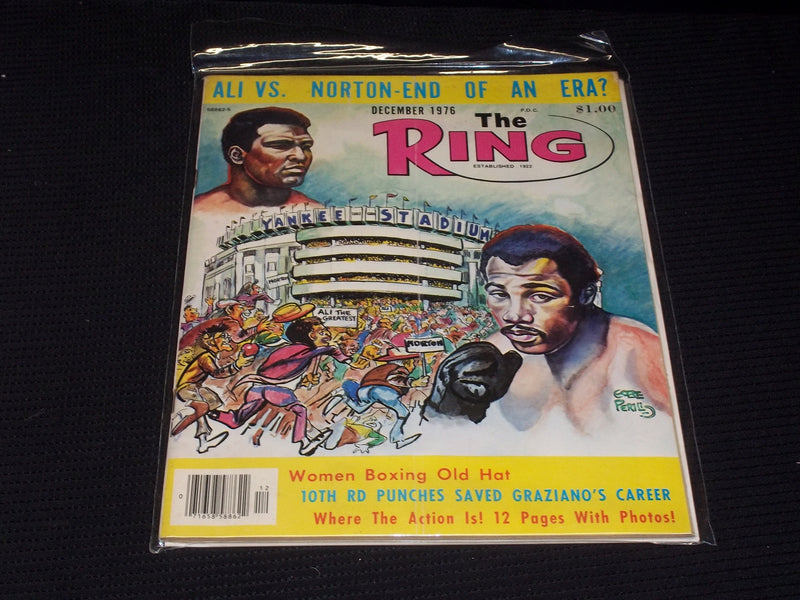 1976 DECEMBER THE RING MAGAZINE - NORTON ALI BOXING COVER - E 3393