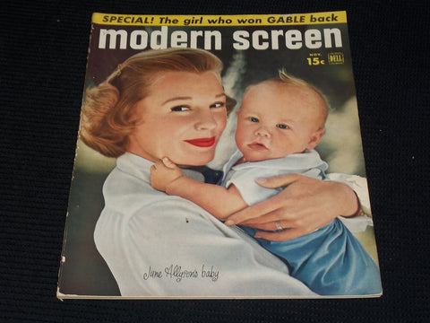1951 NOVEMBER MODERN SCREEN MAGAZINE - JUNE ALLYSON & BABY COVER - E 1830