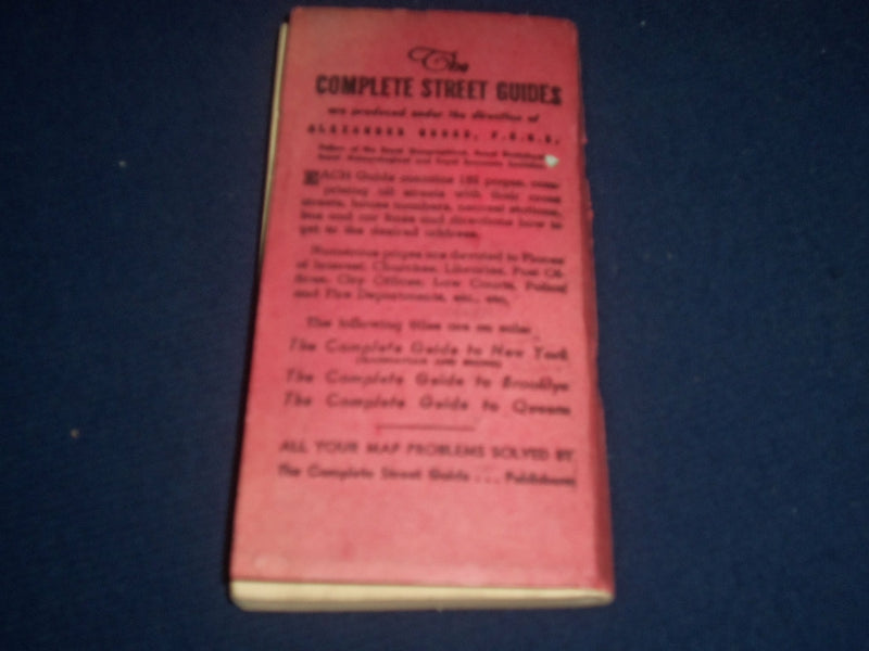 1956 UP TO DATE THE COMPLETE STREET GUIDE TO QUEENS - FOLD OUT MAP - J 5729