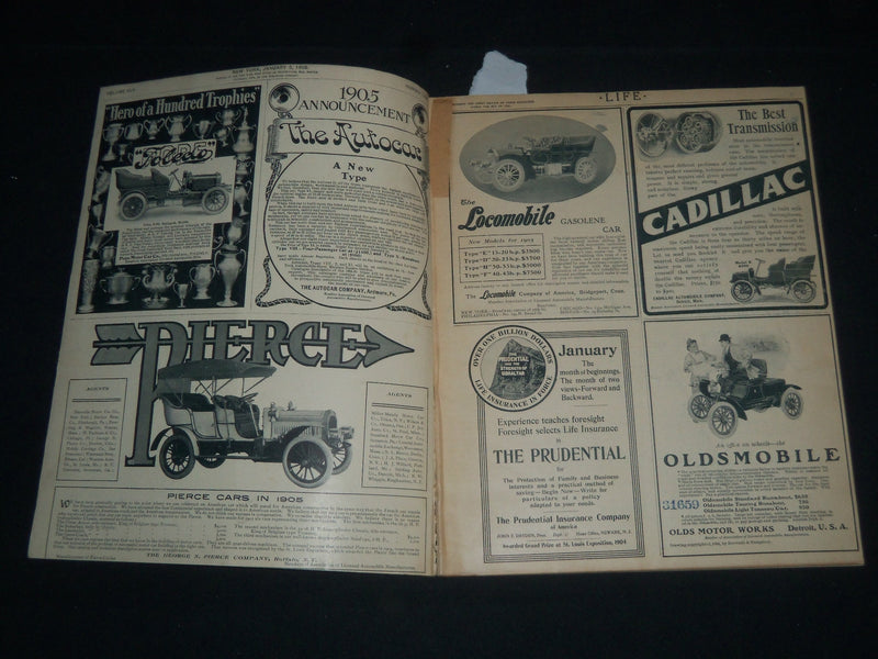 1905 JANUARY 5 LIFE MAGAZINE - JAMES M. FLAGG ILLUSTRATION - NEW YEAR - B 6161