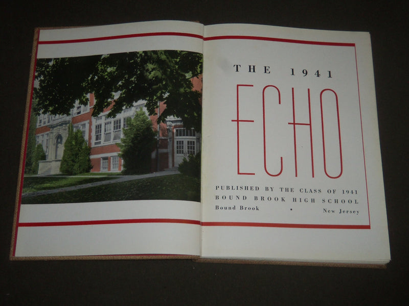 1941 THE ECHO BOUND BROOK HIGH SCHOOL YEARBOOK - NEW JERSEY - PHOTOS - YB 1246