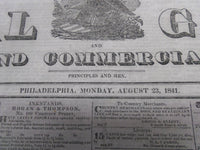 1841 NATIONAL GAZETTE LITERARY COMMERCIAL REGISTER NEWSPAPER LOT OF 19 - NP 1456