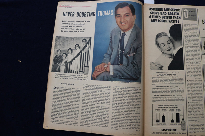 1956 JUNE 17 SUNDAY NEWS COLOROTO MAGAZINE - LINDA DARNELL - PHILLIES - E 22791