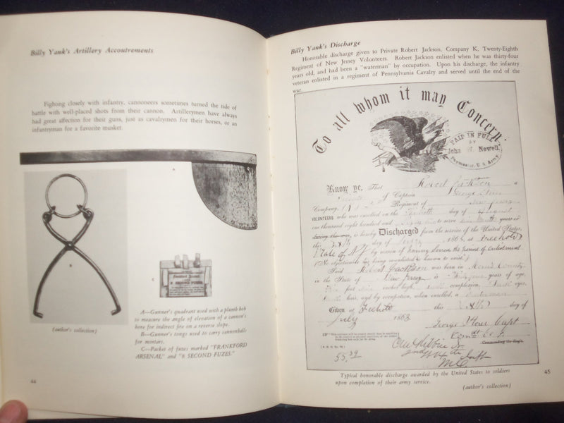 1965 BILLY YANK SOLDIER OF THE NORTH HARDCOVER BOOK SIGNED BY H. HAYDEN- KD 9077
