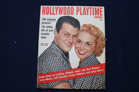 1955 HOLLYWOOD PLAYTIME MAGAZINE - TONY CURTIS-JANET LEIGH COVER - E 12923