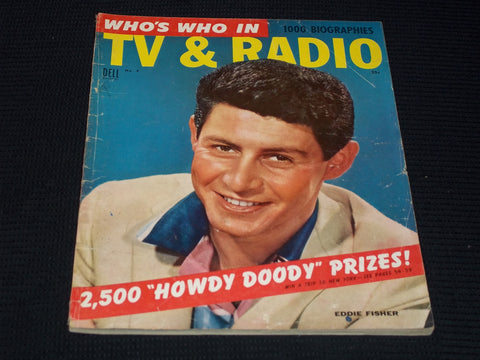 1954 #4 WHO'S WHO IN TV & RADIO MAGAZINE - EDDIE FISHER FRONT COVER - E 13715
