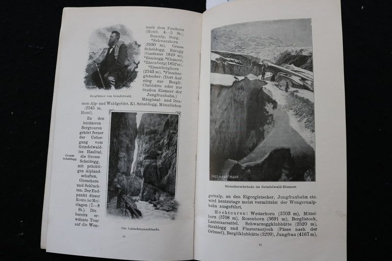 1920'S BERNER OBERLAND SCHWEITZ GUIDE - SOFTCOVER BOOK - GERMAN TEXT - K 2220