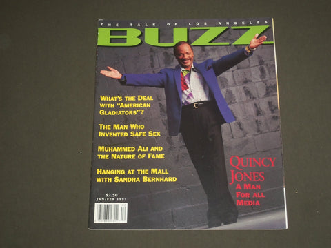 1992 JANUARY/FEBRUARY BUZZ MAGAZINE - QUINCY JONES - B 471