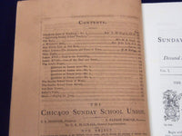 1866 THE SUNDAY SCHOOL TEACHER VOLUME #1 MAGAZINE LOT OF 4 ISSUES - O 2842