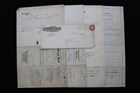 1926-1930 CALIFORNIA DEEDS - LOT OF 4 - & ENVELOPE - K 2792