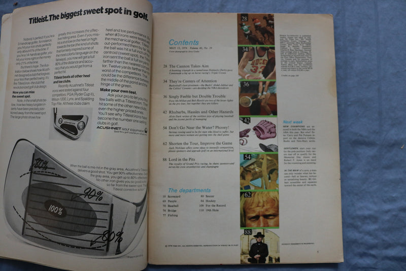 1974 MAY 13 SPORTS ILLUSTRATED MAGAZINE - CANNONADE-THE BIGGEST DERBY - ST 1003P