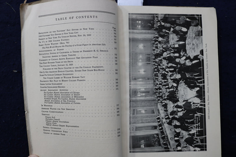 1931 JANUARY THE DIAMOND OF PSI UPSILON SOFTCOVER BOOK - K 824